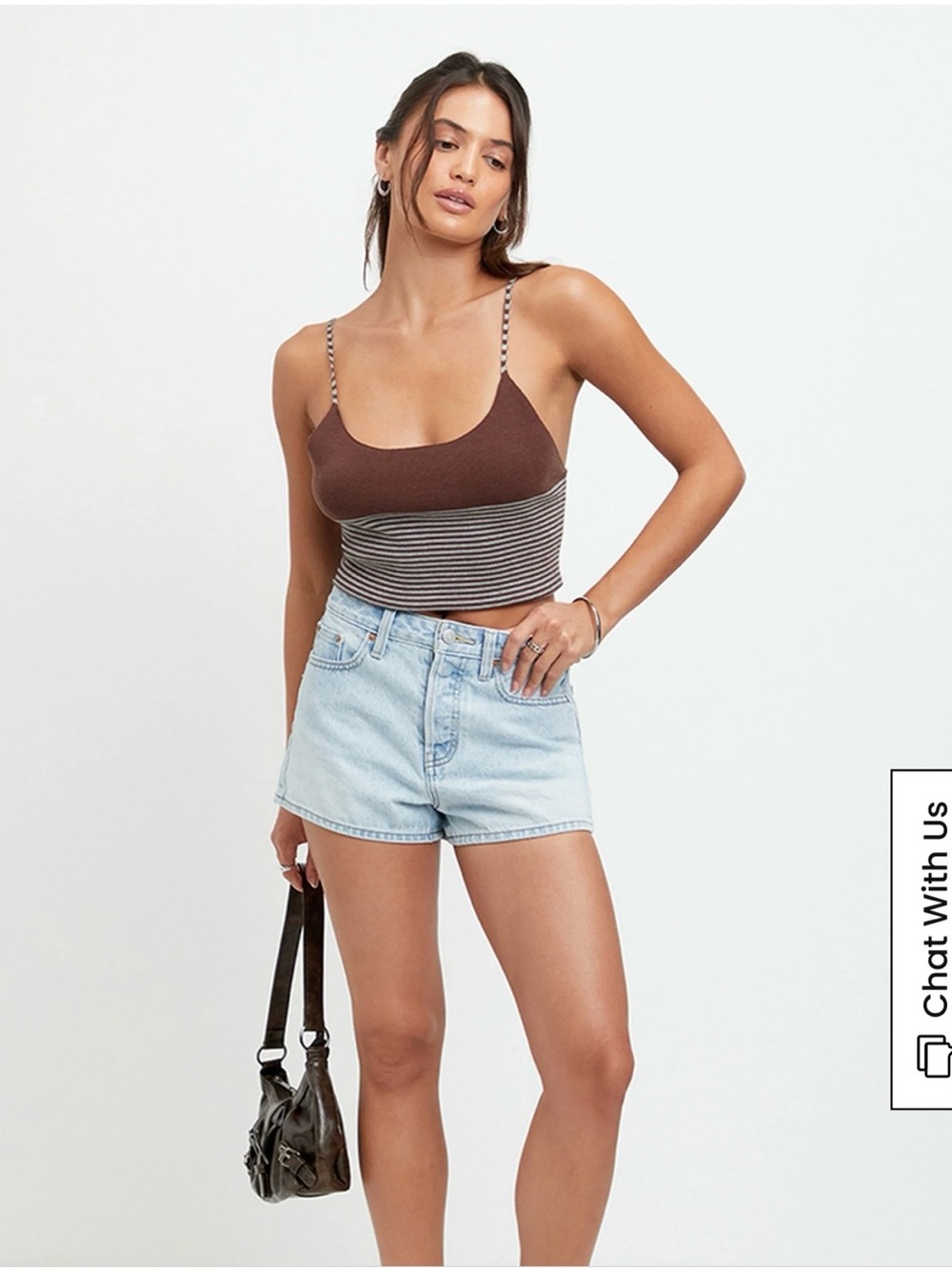 PacSun Light Blue High-Rise Jean Shorts